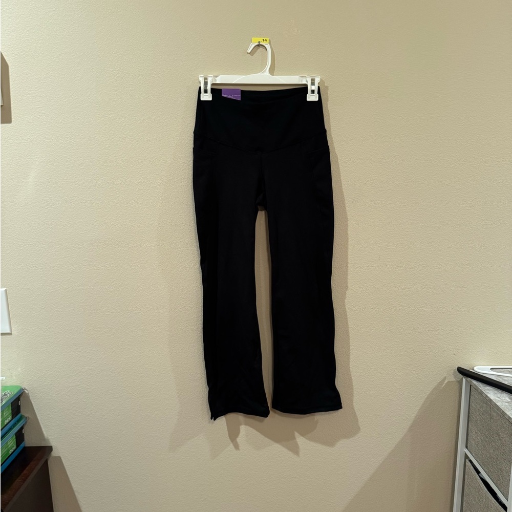 NWT Jockey Black Flare Cropped Pants